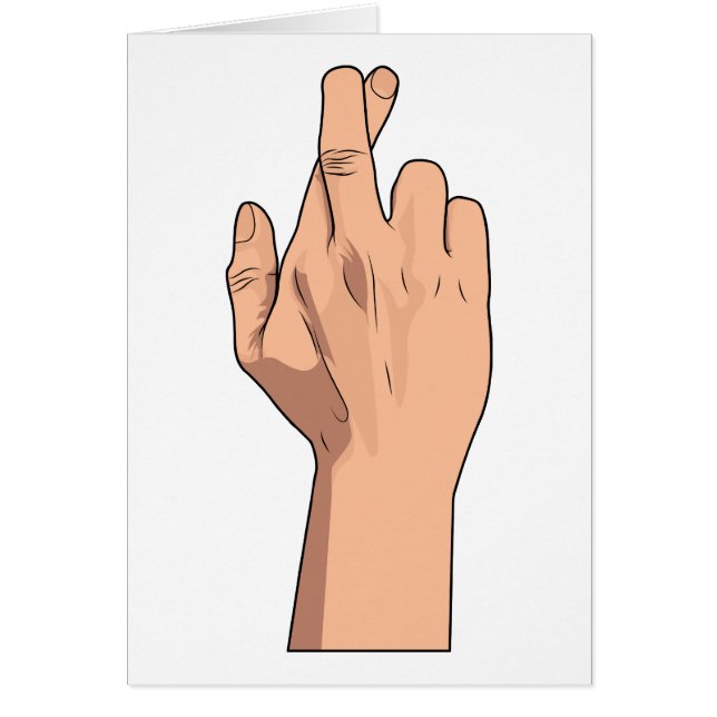 Fingrar korsad ~ räcker tecken & gester OBS kort (Framsidan)