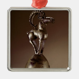 Finial med en bergsfår julgransprydnad metall