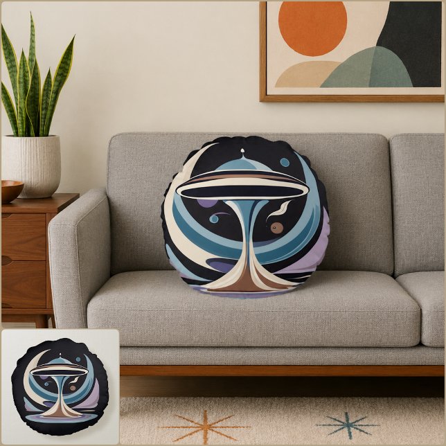 Finias Mars Rund Kudde (Finias Mars Round Pillow (Front & Back)
)