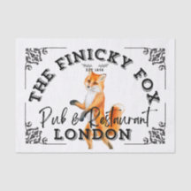 Finicky Fox - British Pub Sign