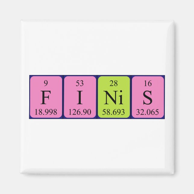 Finis Periodisk magnet bord namn (Framsidan)