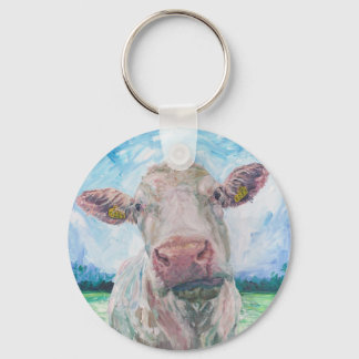 finisCow nr 04.0223 Irish Charolais Cow Nyckelring