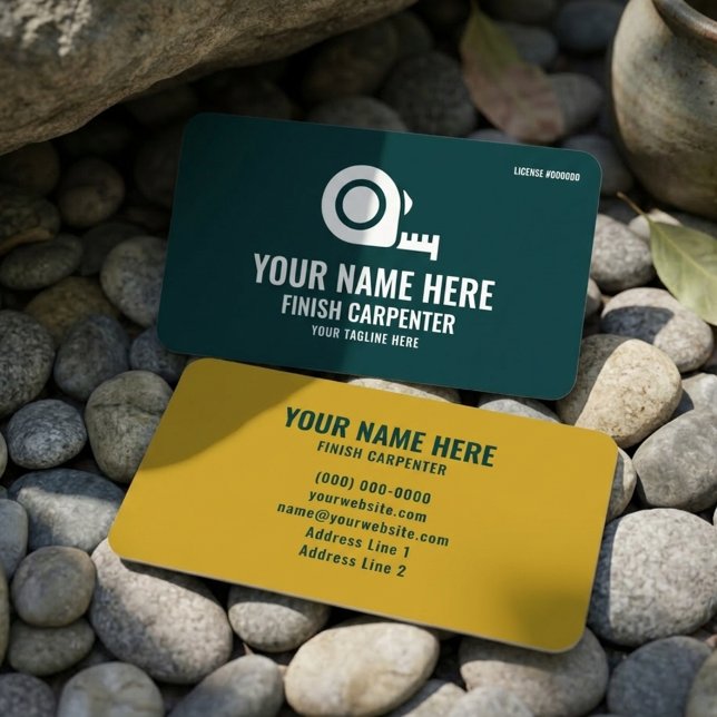 Finish Carpenter Elite Woodworking Forest Green Visitkort (Skapare uppladdad)
