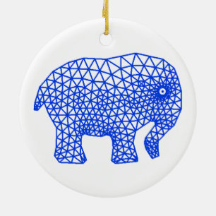 Finite elefant julgransprydnad keramik