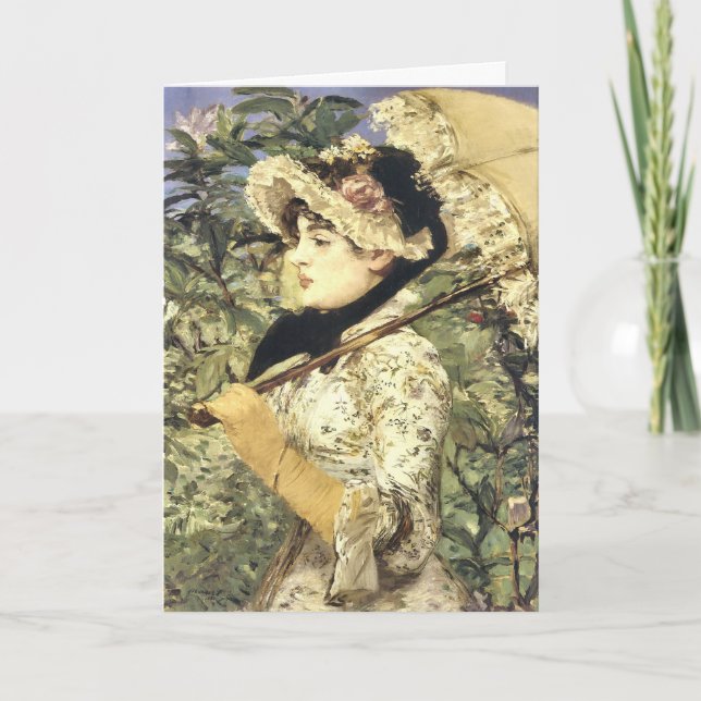 Finkonst, "Jeanne, Spring" Välkomstkort Kort (Framsida)