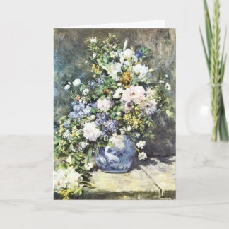 Finkonst, "Vas med blommor", Renoir Julkort Kort