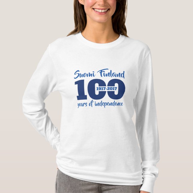 Finland: 100 års skjortor och jacka tee shirt (Framsida)