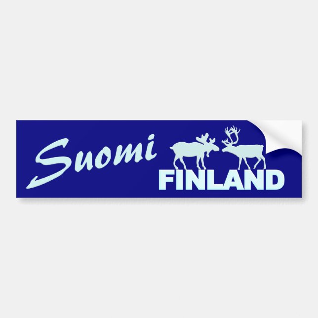 Finland älg- & renbildekal bildekal (Framsidan)