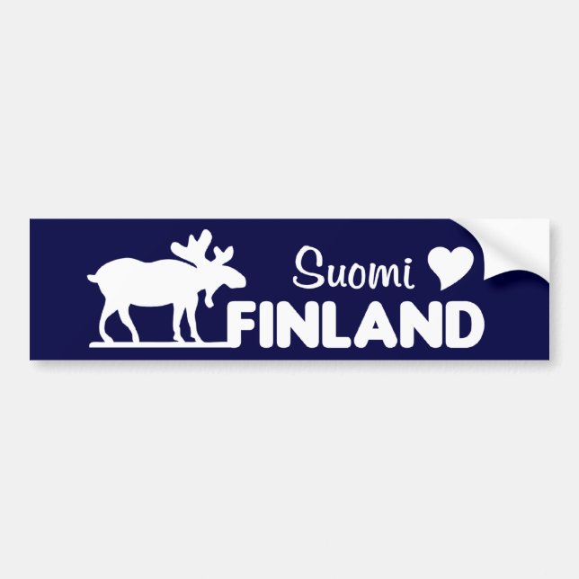 Finland älgbildekal bildekal (Framsidan)