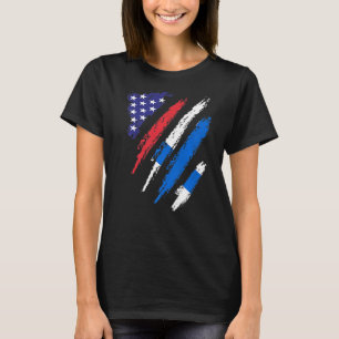 Finland American Grown Flagga USA Patriot Heritage T Shirt