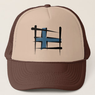 Finland borstar flagga truckerkeps