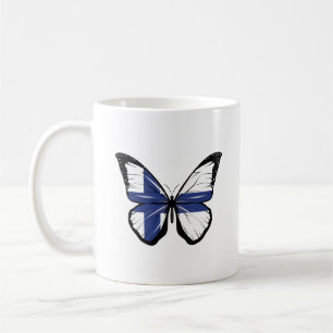 Finland Butterfly Flagga Kaffemugg