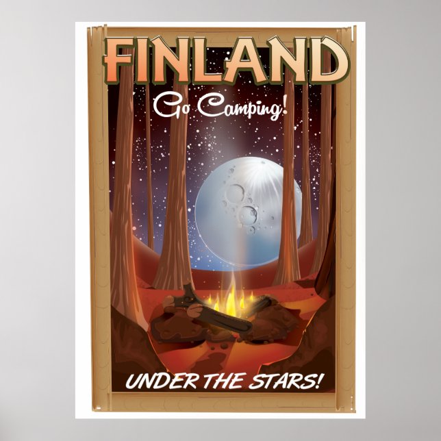 Finland campar under stjärnorna poster (Framsidan)