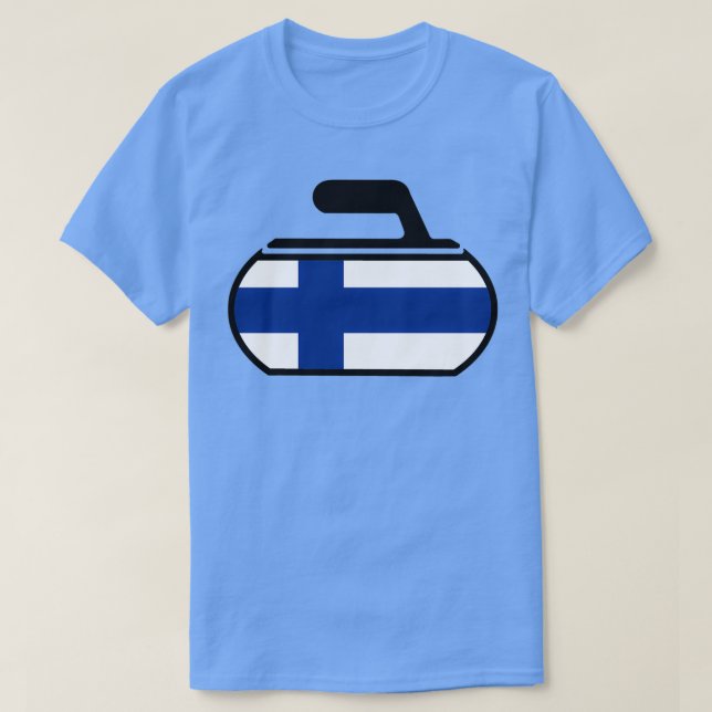 Finland Curling T Shirt (Design framsida)