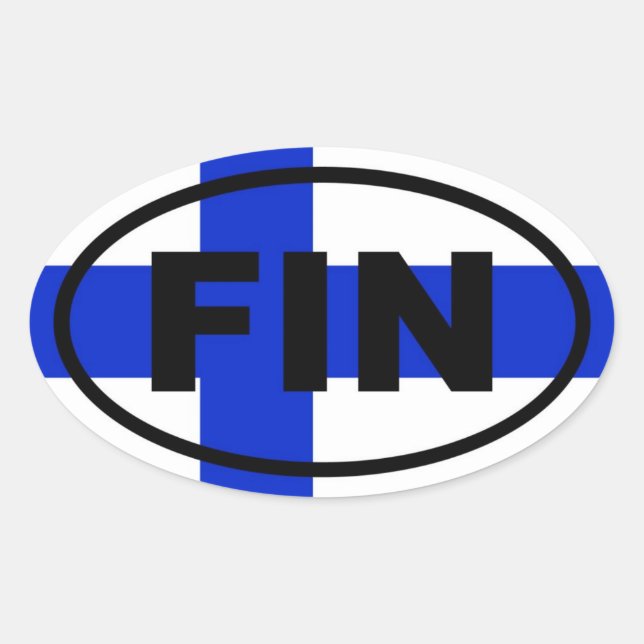 Finland - FIN - Europa Ovalt Klistermärke (Framsida)