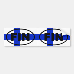 Finland - FIN - Europeisk oval Bildekal