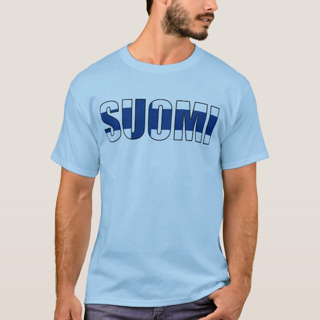 Finland finlandssvensk flagga tee (Framsida)