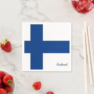 Finland & finska flagg festmode / sportfans pappersservett