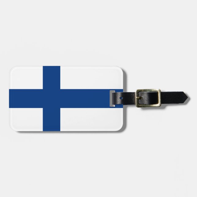 Finland flag Luggage Tag Bagagebricka (Horisontell Framsida)