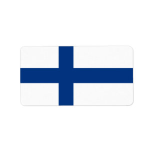 Finland flagga adressetikett