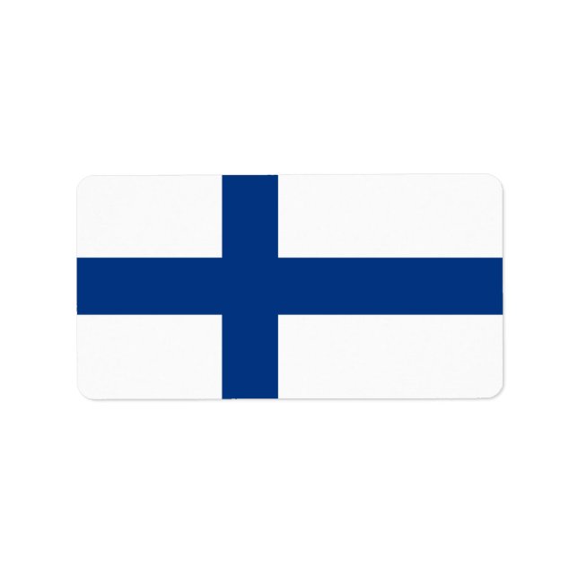 Finland flagga adressetikett (Framsidan)