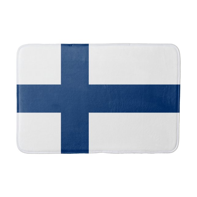 Finland Flagga Badrumsmatta (Framsidan)