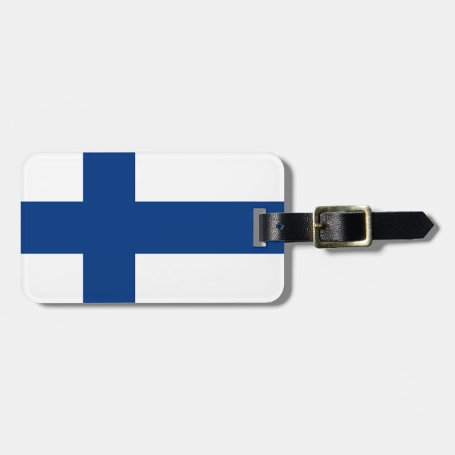 Finland flagga bagagebricka (Horisontell Framsida)