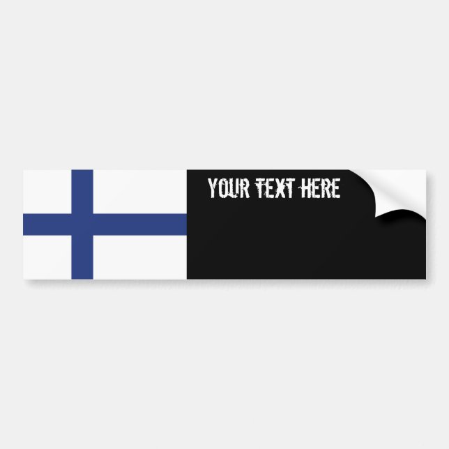 Finland flagga bildekal (Framsidan)