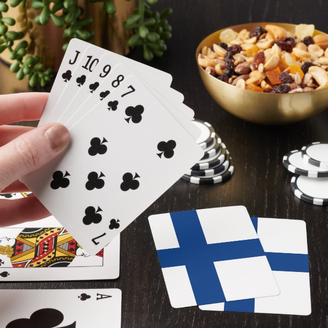 Finland flagga casinokort (På plats)