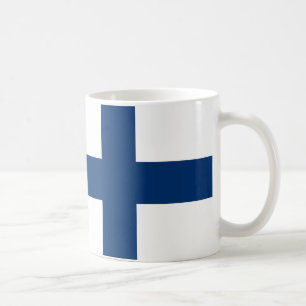 Finland Flagga Ceramic Mugg