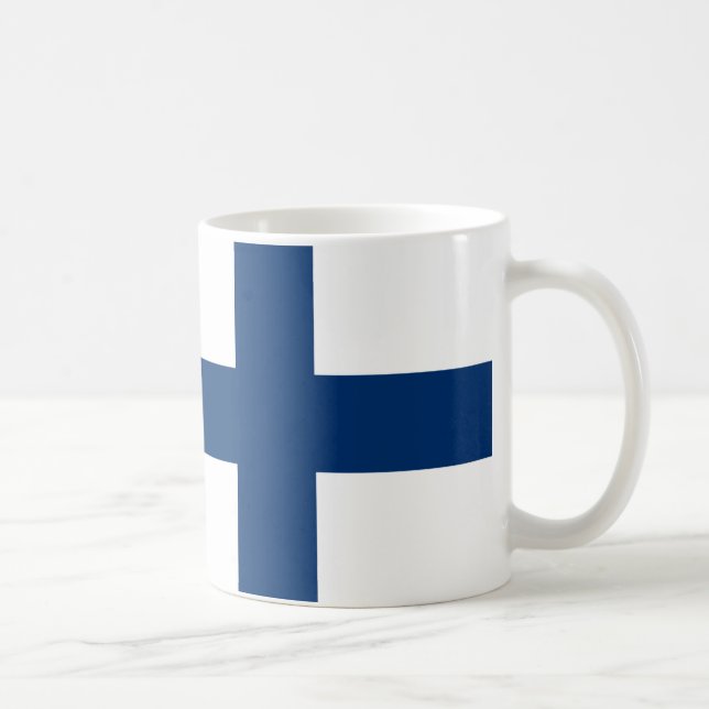 Finland Flagga Ceramic Mugg (Höger)