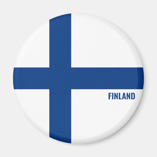 Finland Flagga Charming Patriotic Magnet (Framsidan)