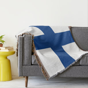 Finland flagga filt