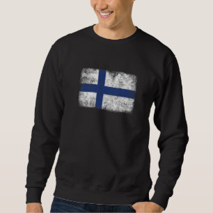 Finland Flagga Finsk Suomi Helsingfors Norse Nord Lång Ärmad Tröja