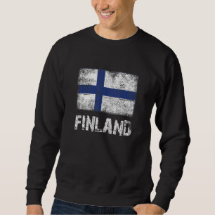 Finland Flagga Finsk Suomi Helsingfors Norse Nordi Lång Ärmad Tröja