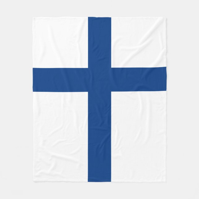 Finland flagga fleecefilt (Framsidan)