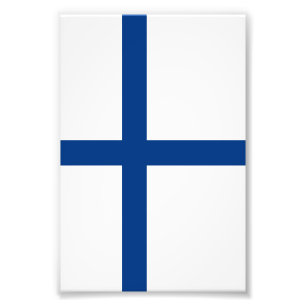 Finland flagga fototryck