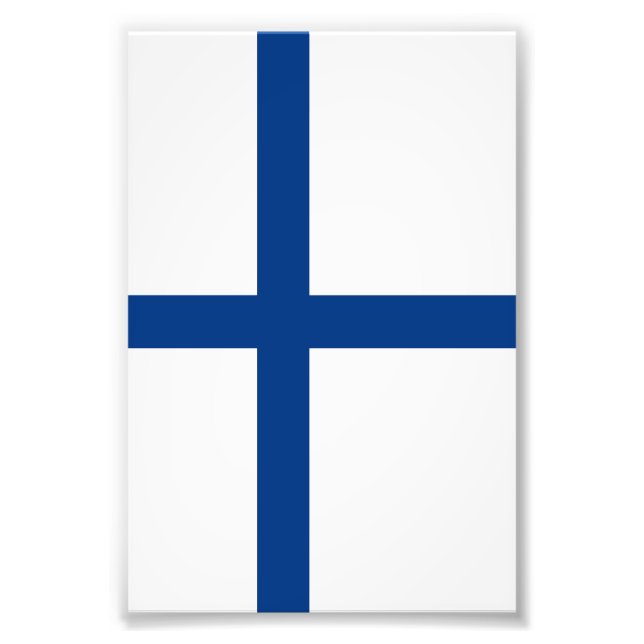 Finland flagga fototryck (Framsidan)