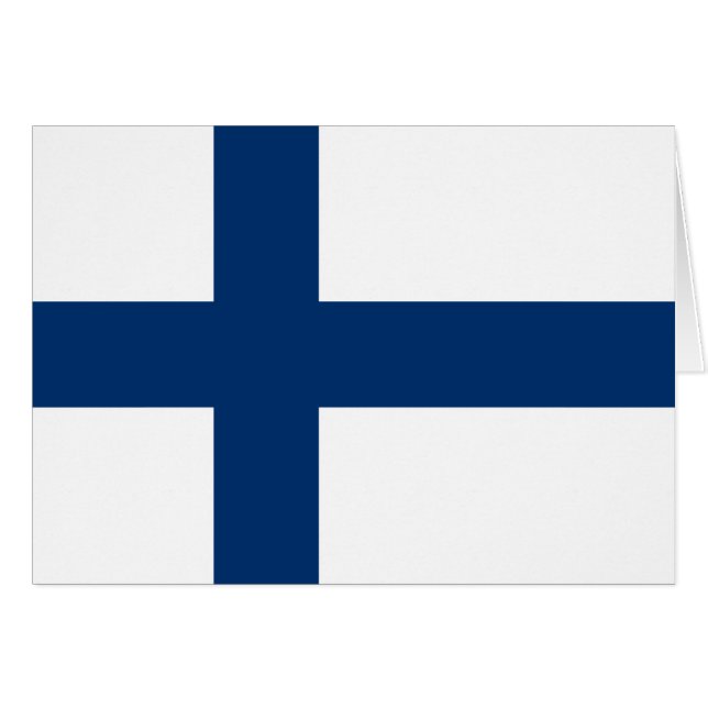 Finland Flagga Hälsningskort (Framsidan Horizontal)