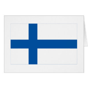 Finland flagga hälsningskort