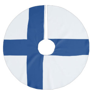 Finland flagga julgransmatta borstad polyester