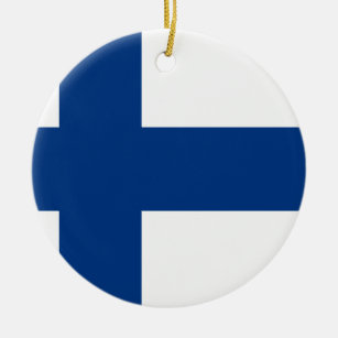 Finland Flagga Julgransprydnad Keramik