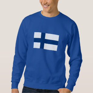 Finland Flagga Lång Ärmad Tröja
