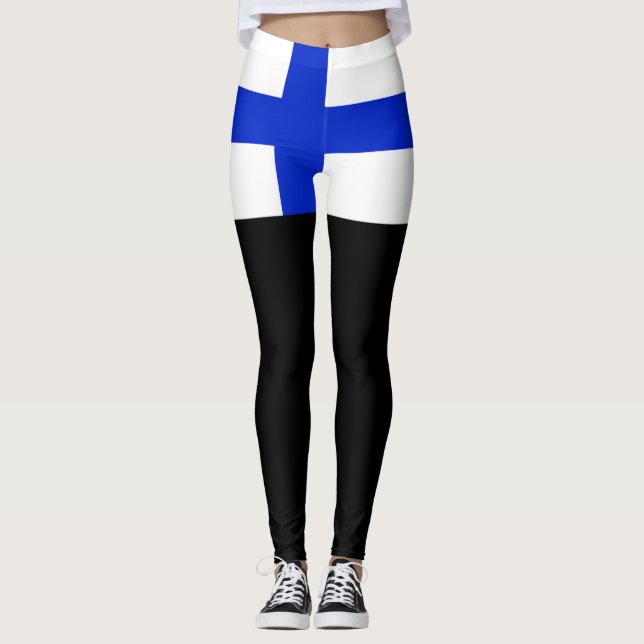 Finland flagga leggings (Framsida)