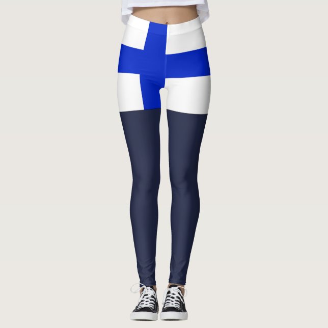 Finland flagga leggings (Framsida)