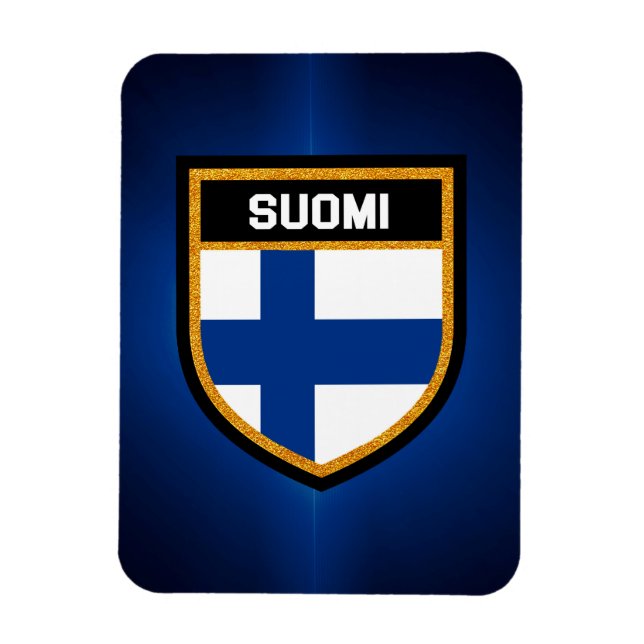 Finland Flagga Magnet (Vertikal)