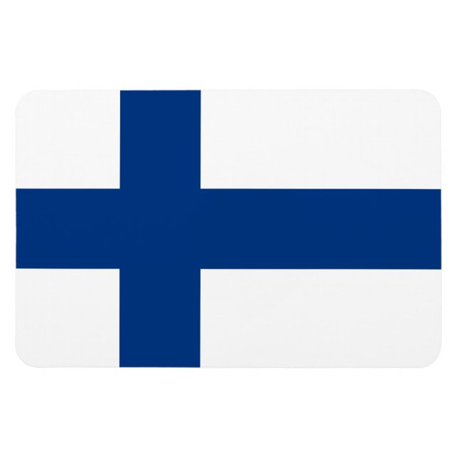 Finland Flagga Magnet (Horisontell)