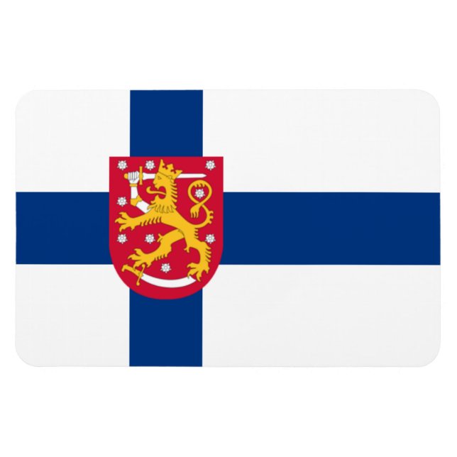 Finland Flagga Magnet - Kor & Arm (Horisontell)