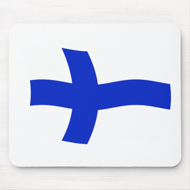 Finland Flagga Mousepad Musmatta (Framsidan)