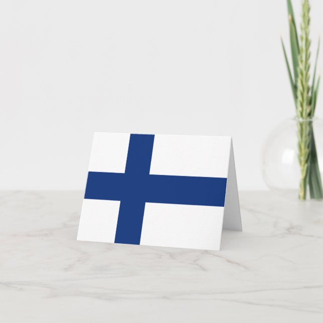 Finland Flagga Notecard Kort (Framsida)